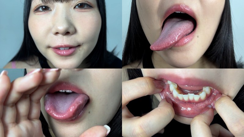 长舌头！观察美铃酱的口腔内部